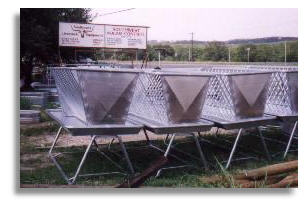 Horse feed troughs